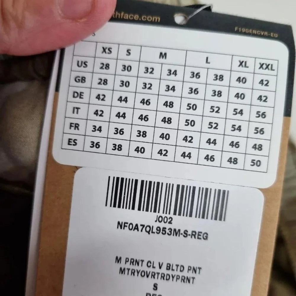 The North Face Khaki/camo/tiedye track bottoms sz small BNWT - Picture 5 of 6